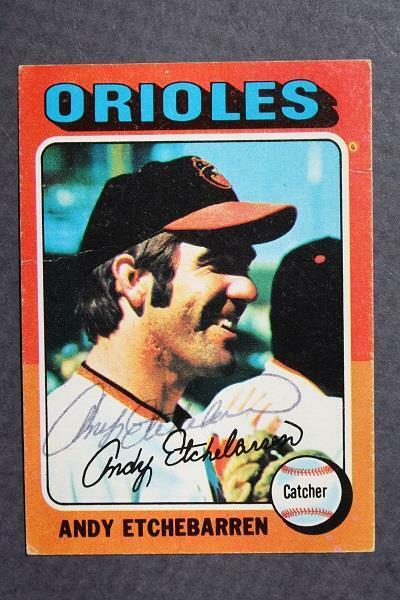 Baltimore Orioles Andy Etchebarren signed/autographed 1975 Topps baseball card
