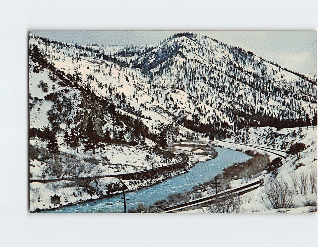 Postcard US Highway Follows Truckee River all the Way to Reno Nevada USA
