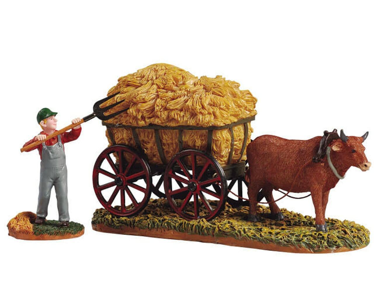 Lemax 2005 Pitching Hay Village Collection #53525 Set Of 2 Table Accents Retired