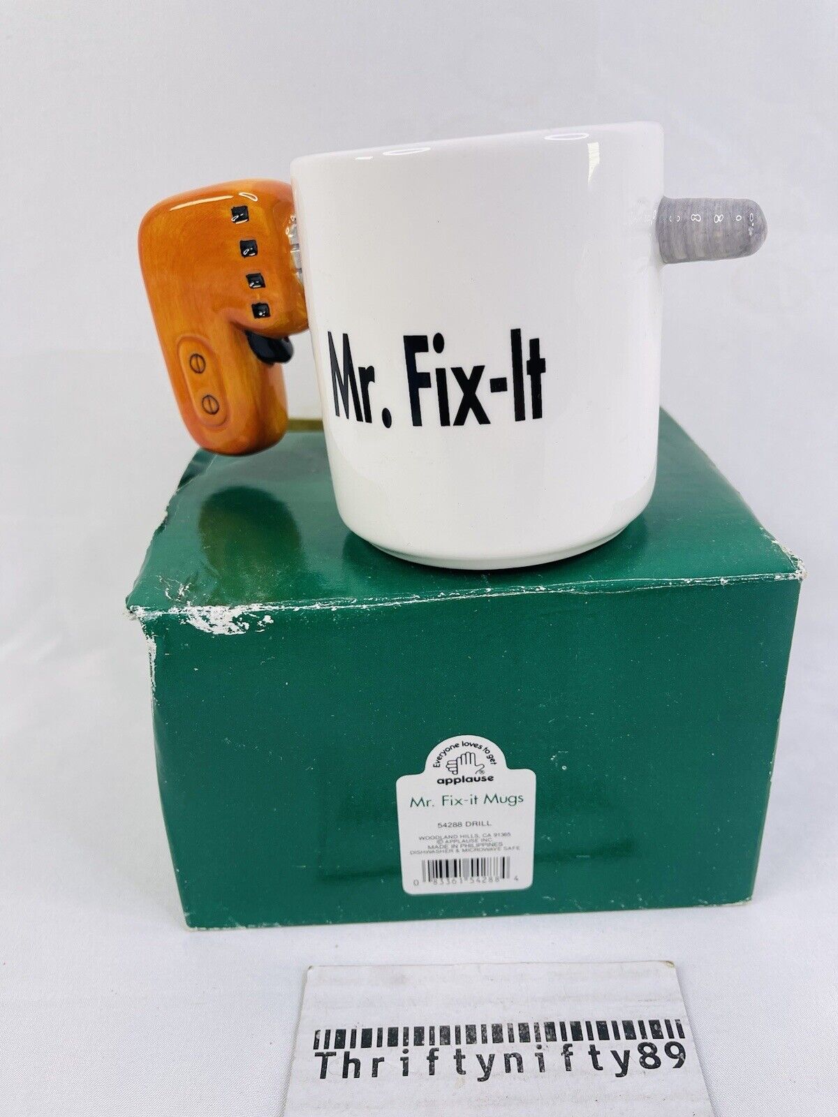 Applause Inc. Mr. Fix It Mug With Drill Handle Retro Cool Funny Present