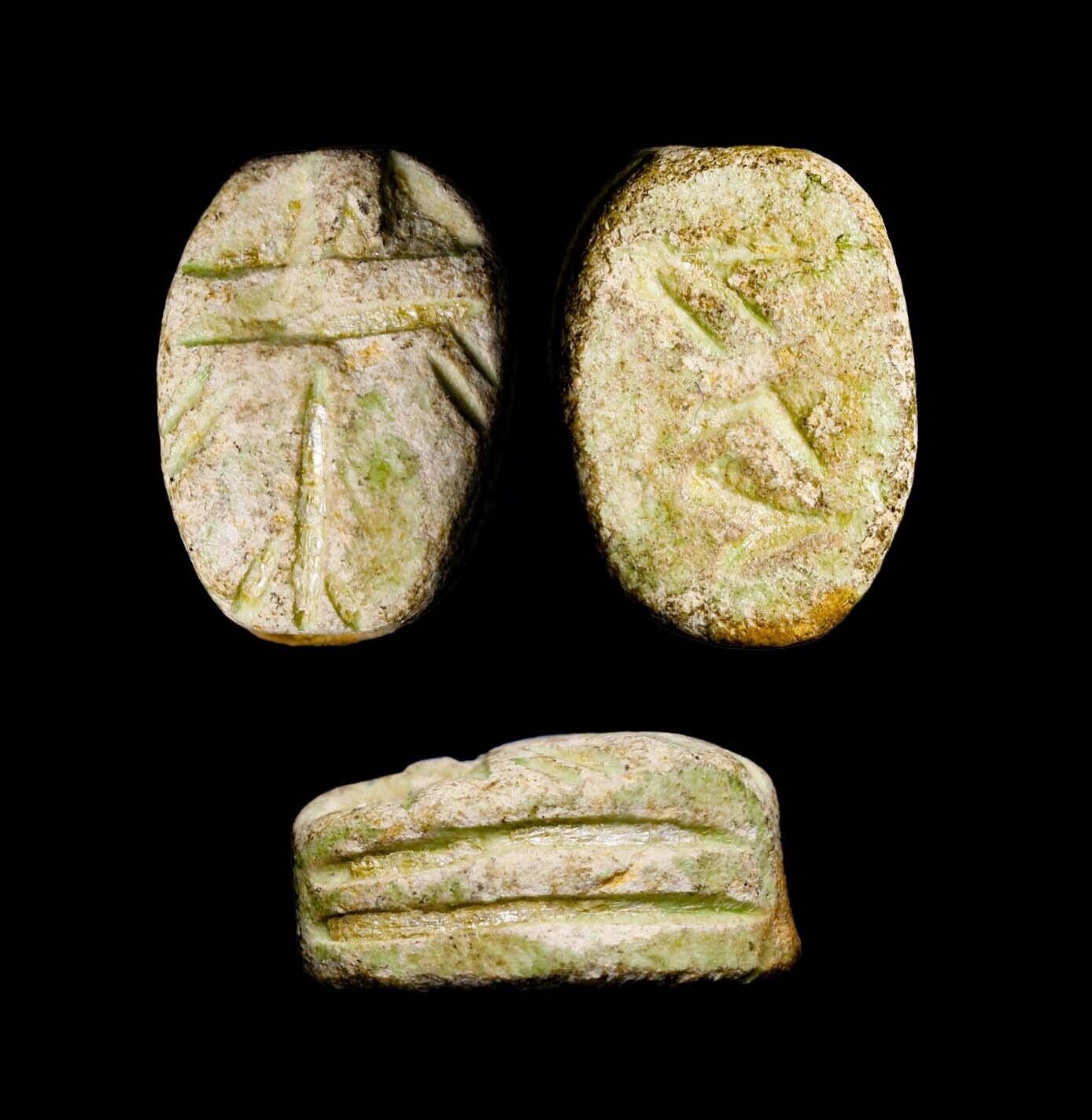 Judaea Ancient Limestone scaraboid. Canaanite, Late Bronze Age Scarab Antiquity