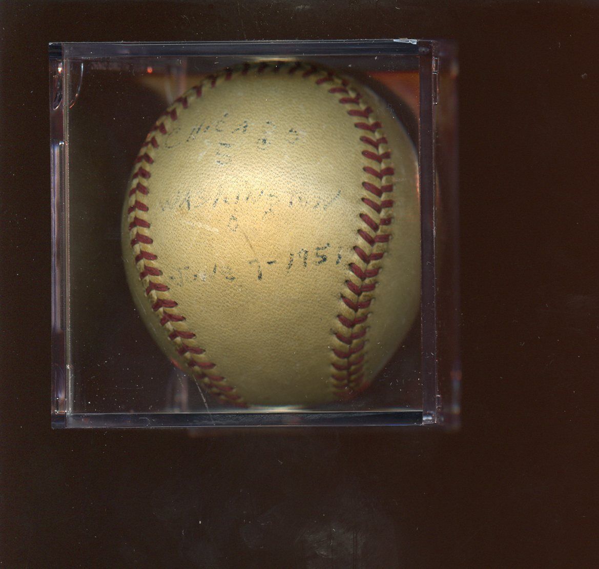 June 7 1951 MLB Game Used Baseball From Harry Fritz Dorish LOA