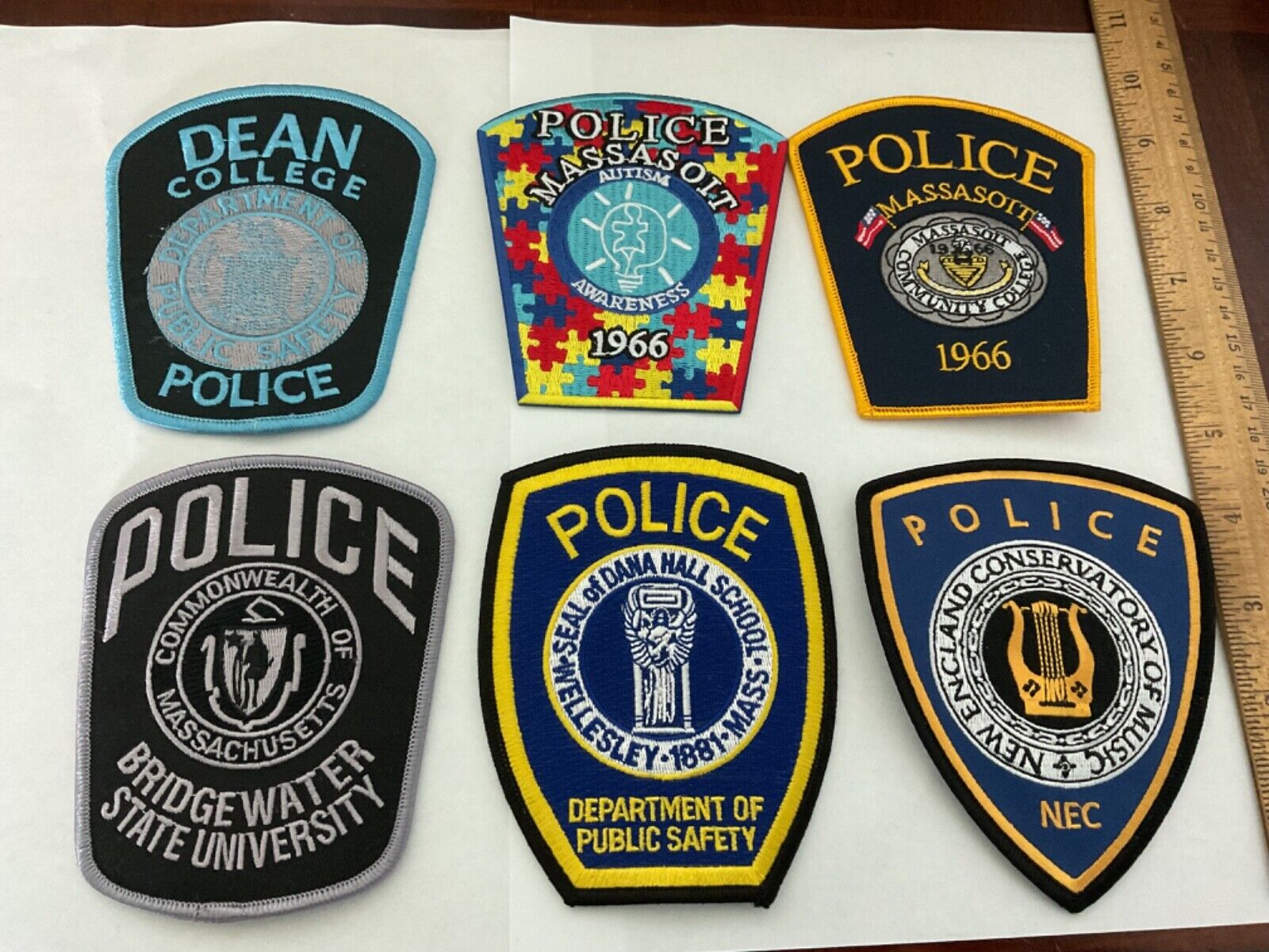 College  Police collectors patch set 6 different pieces all new