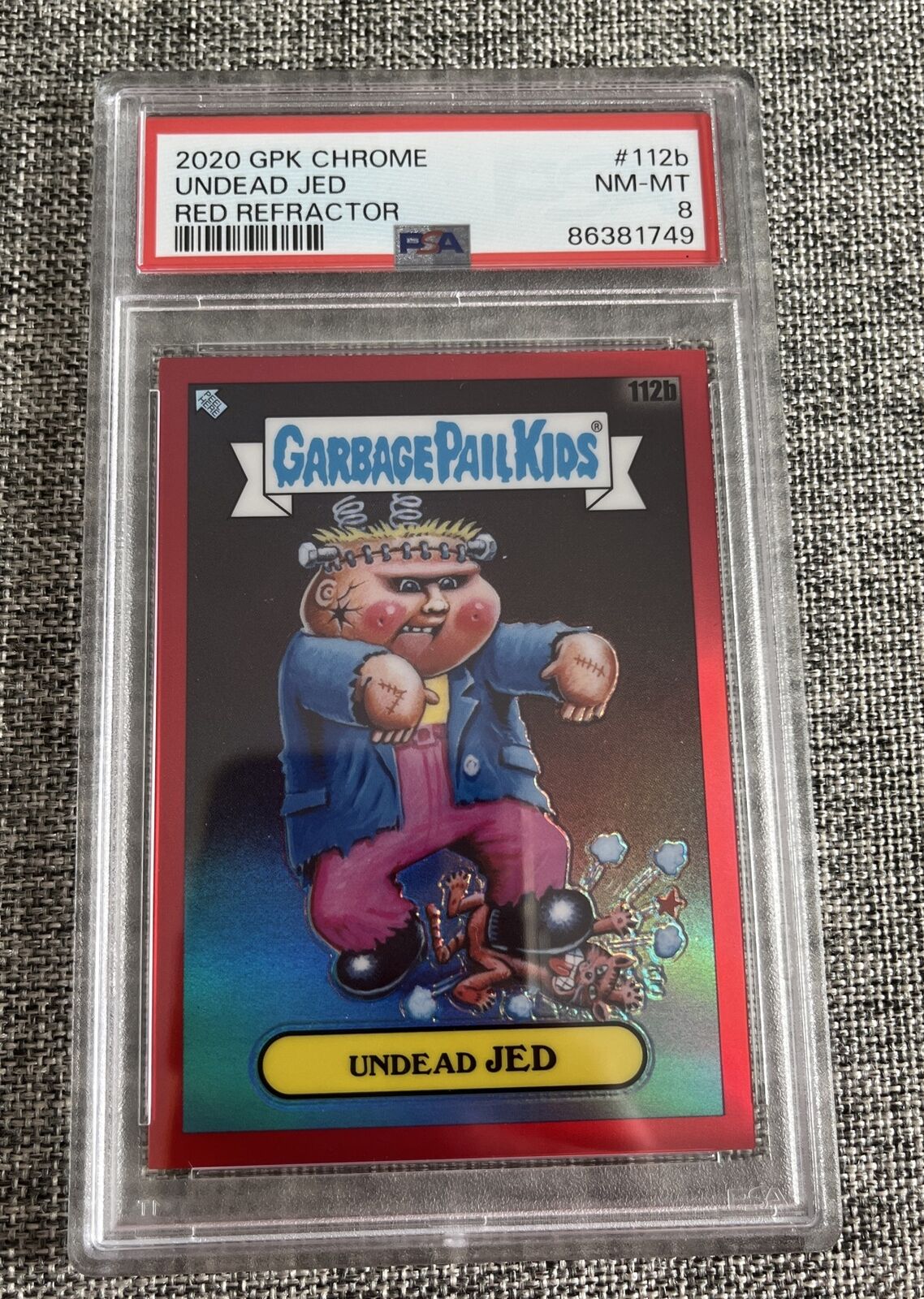 2020 Garbage Pail Kids Chrome Red Refractor Undead Jed PSA 8 #4/5