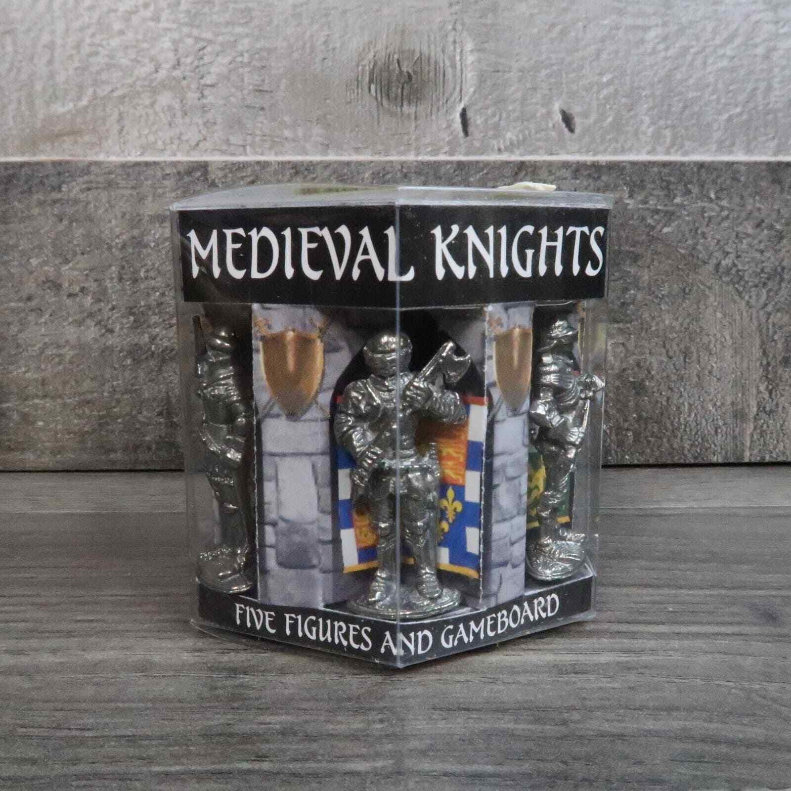 Timeline Medieval Knights Game Pewter Five Figures And Gameboard