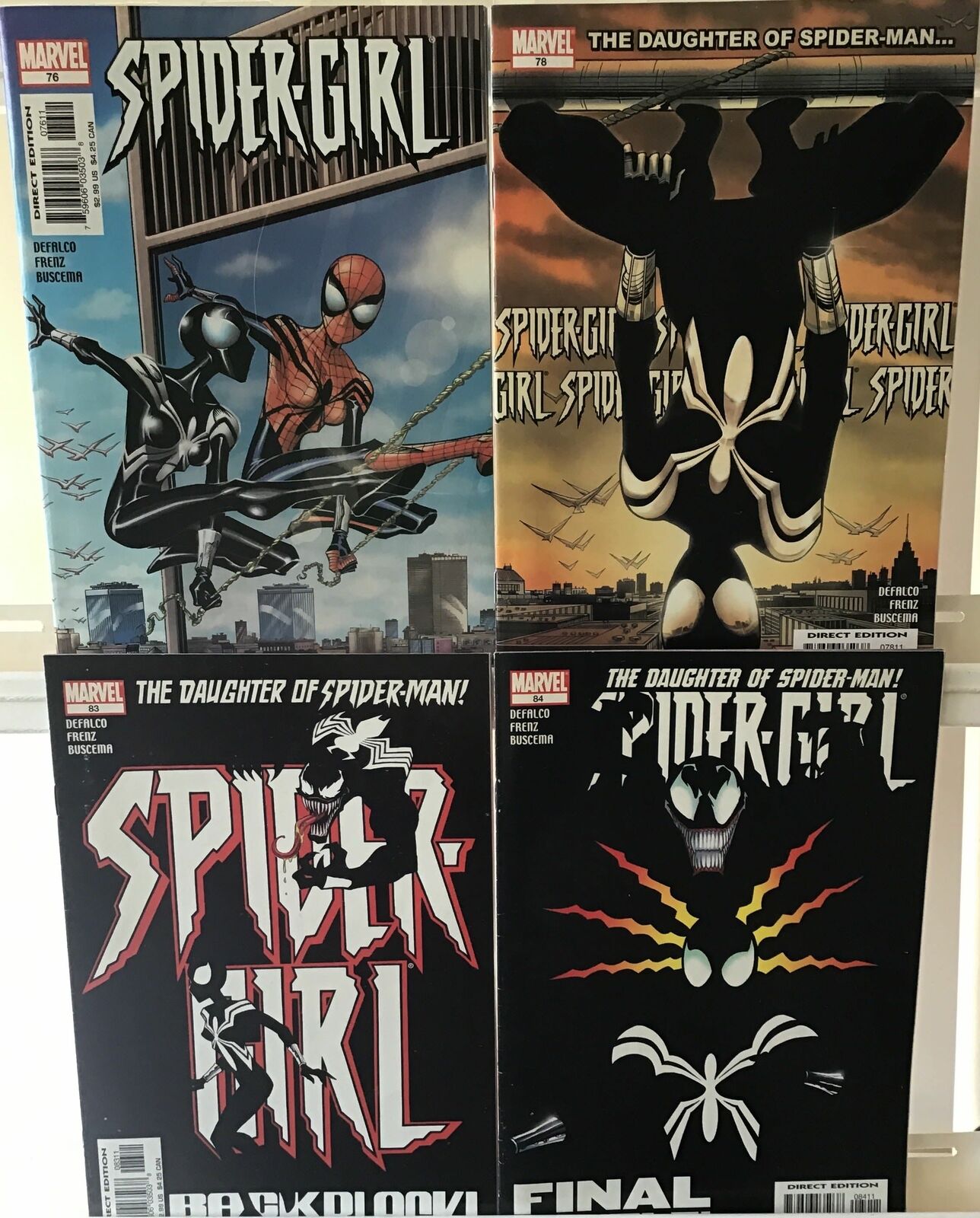 Spider-Girl (2004-2005) 76 78 83 84 FN/VF Black Suit Venom Marvel Comics Lot