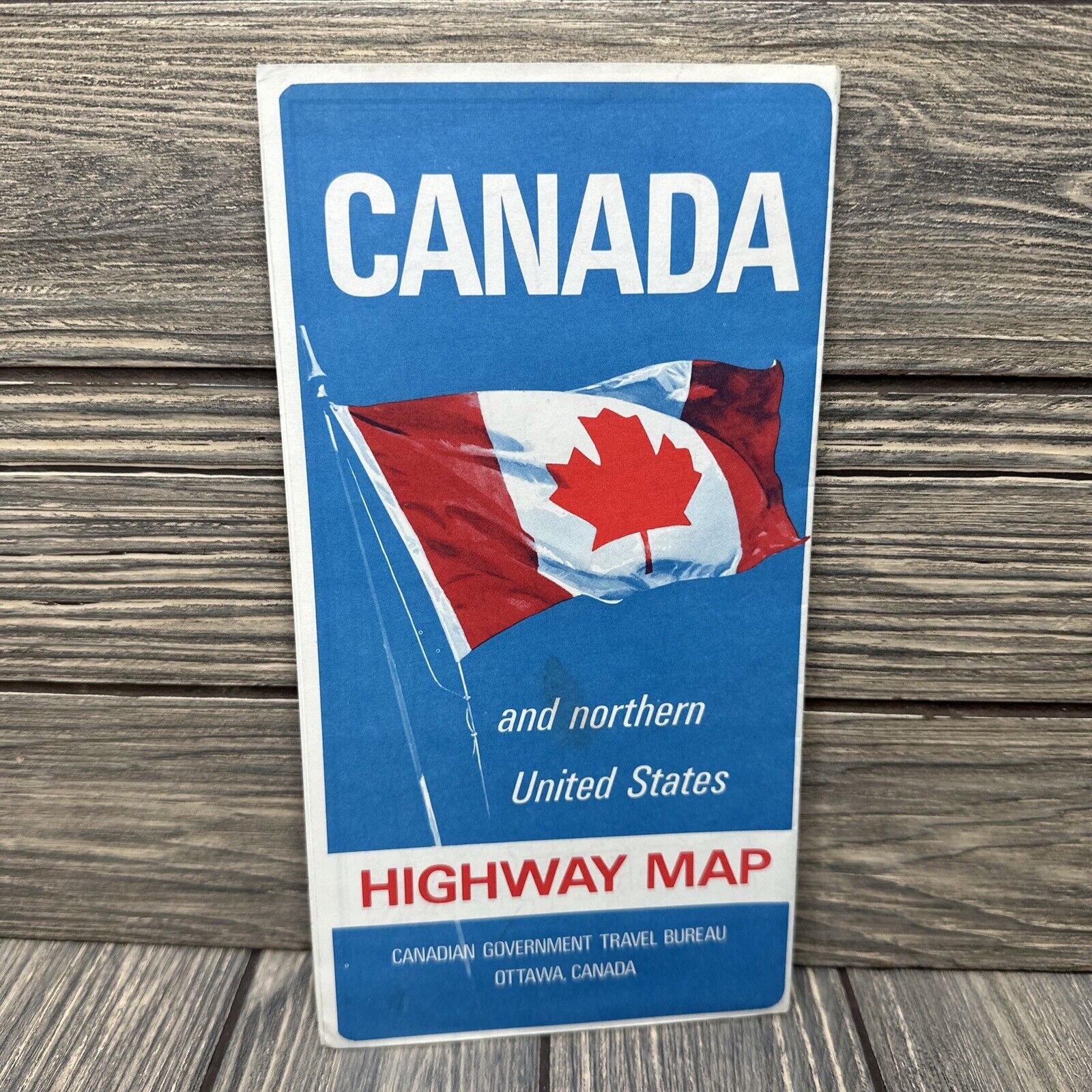 Vintage Canada and Norther United States Highway Map