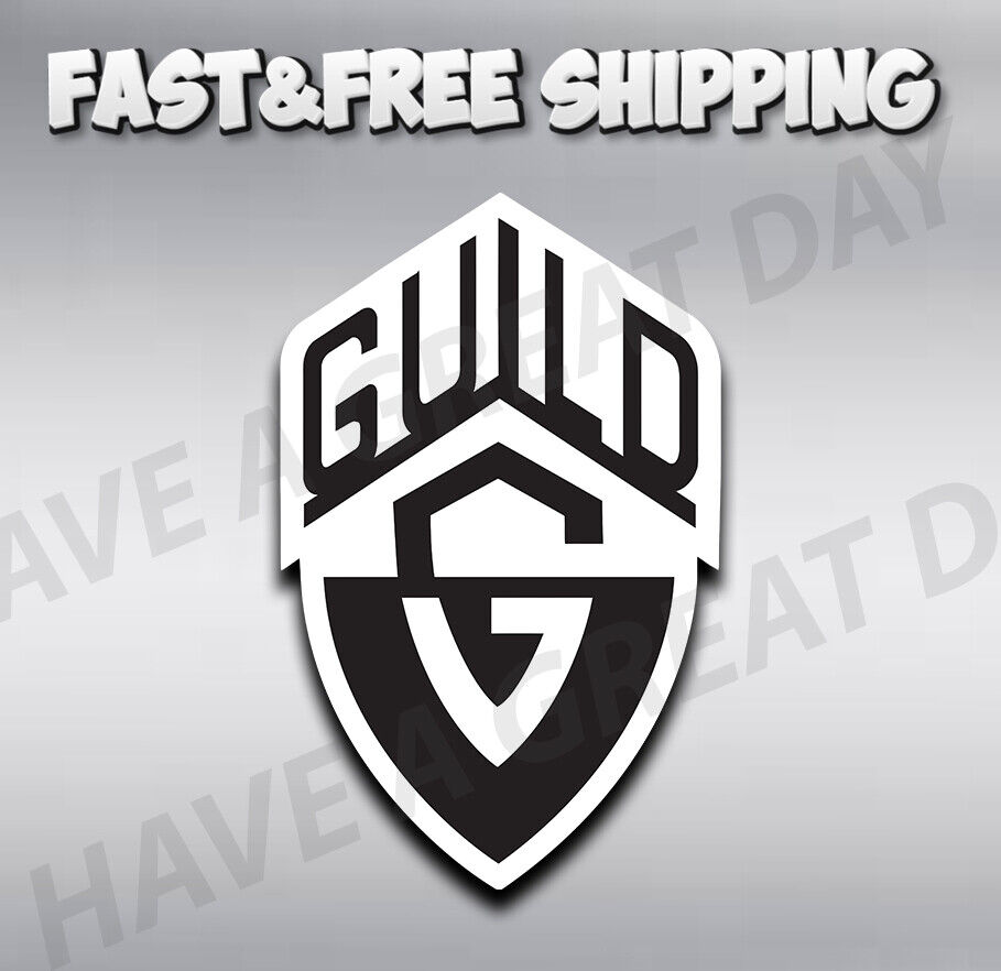 Guild Guitars Logo Sticker / Vinyl Decal  | 10 Sizes with TRACKING