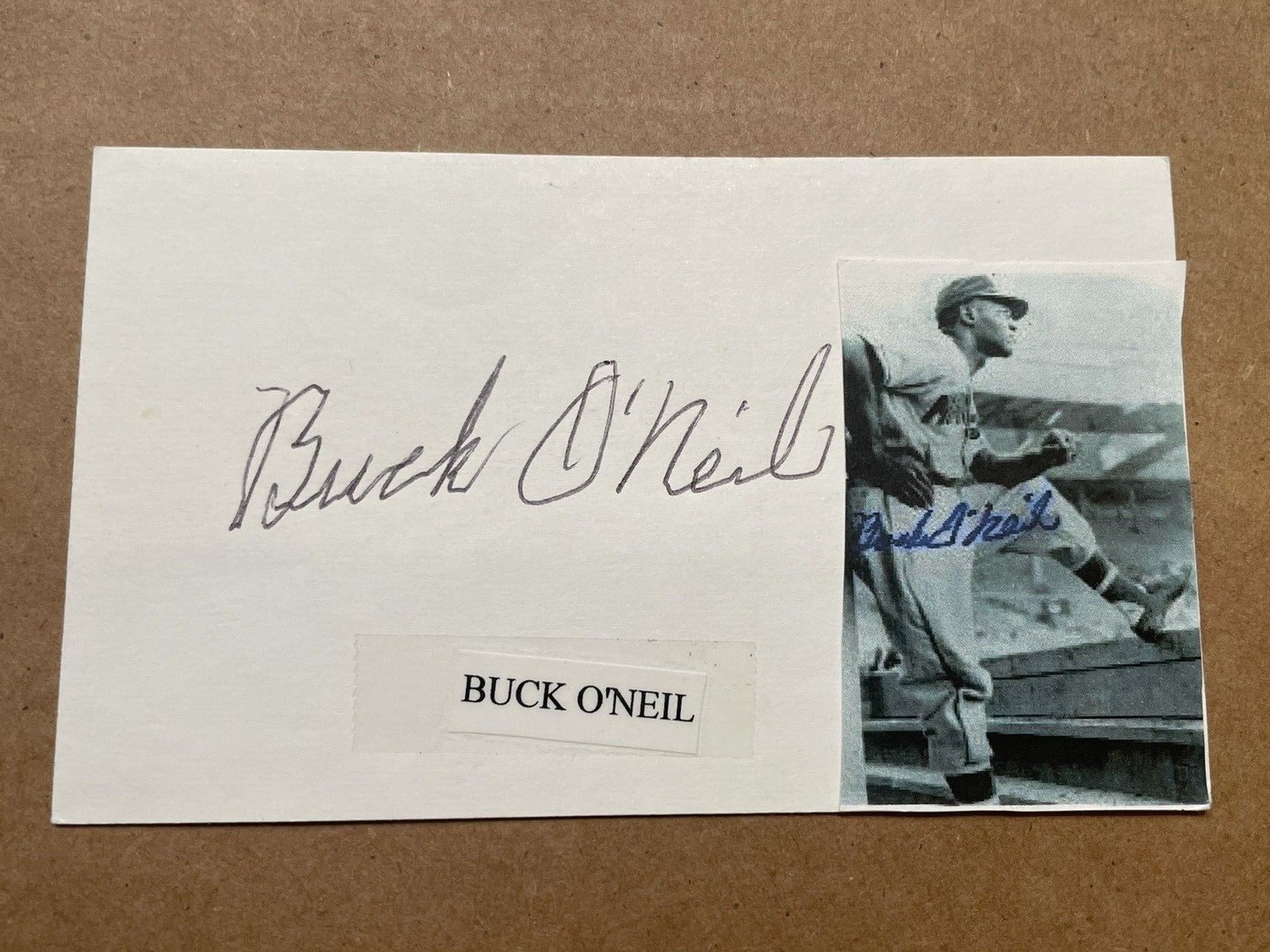 Buck O'Neil Auto Signed Photo Card