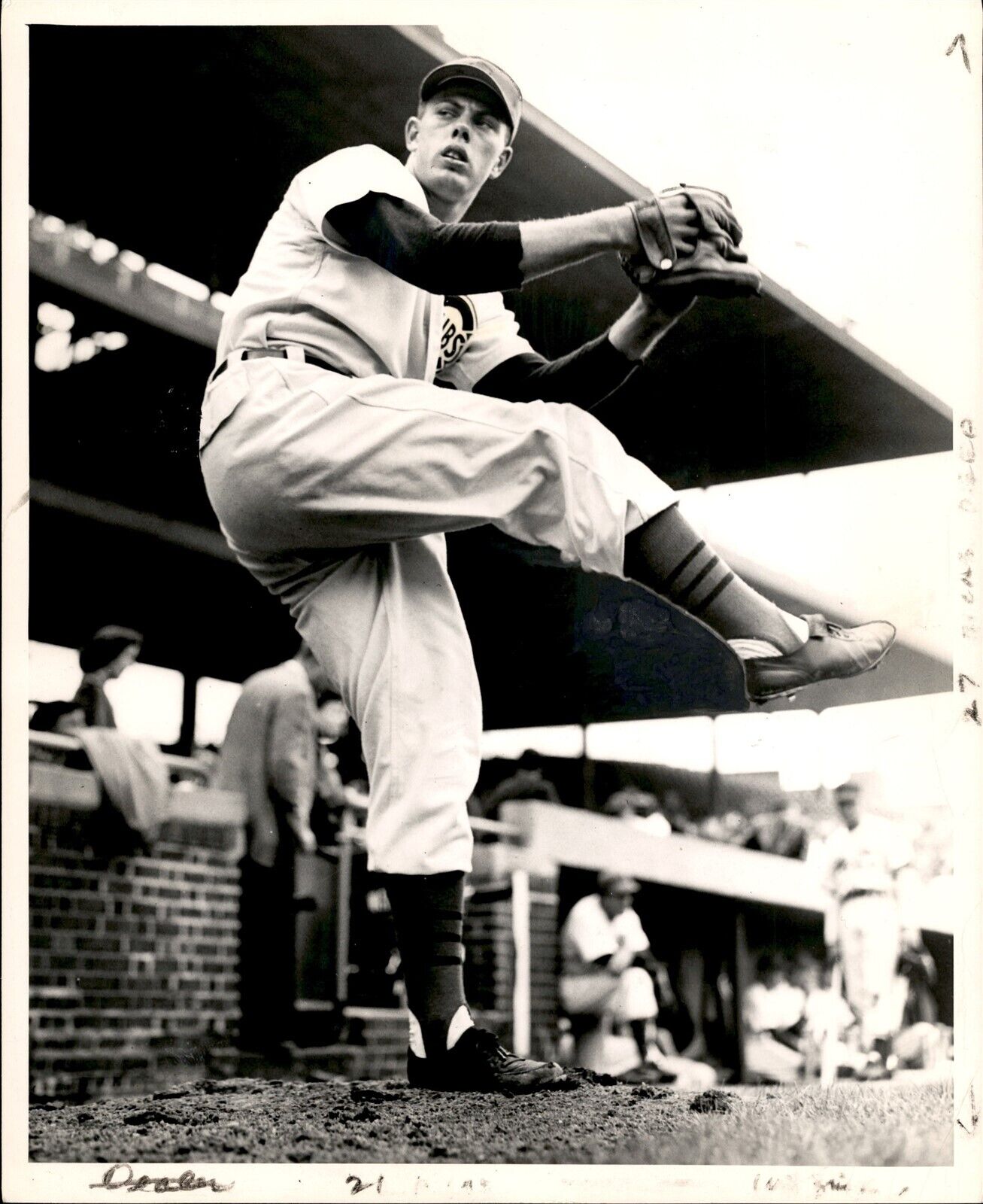 LG979 Original Photo CLIFF CHAMBERS MLB BASEBALL PITCHER FOR 1948 CHICAGO CUBS