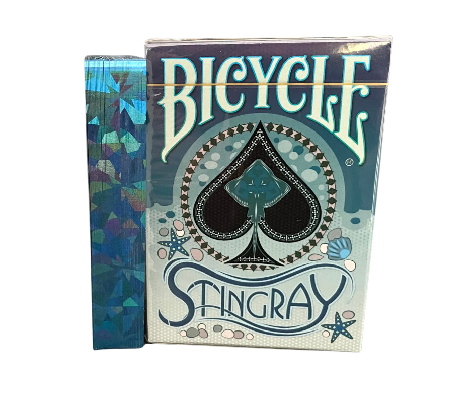 Limited Edition Stingray Teal Gilded Bicycle Playing Cards