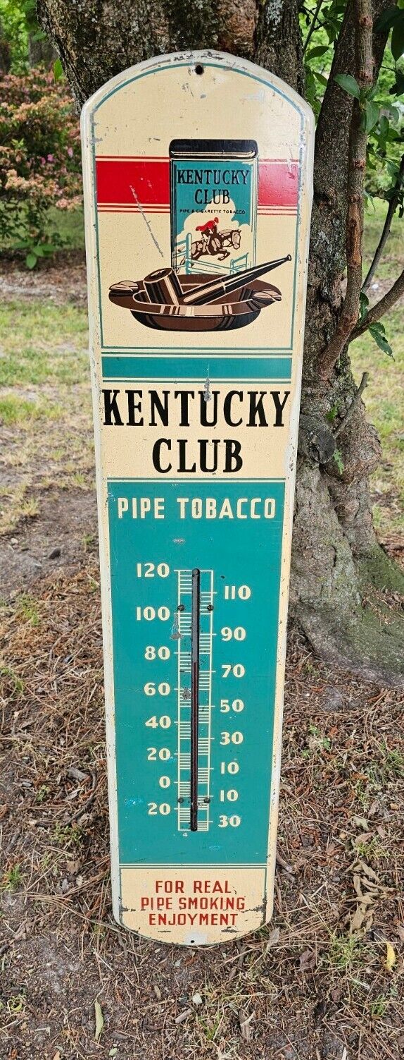 Vintage Kentucky Club Thermometer - Tobacco - Green Back