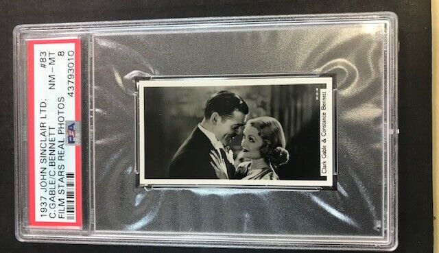 1937 John Sinclair Film Stars-Real Photos #83 C Bennett/Clark Gable PSA 8 (A)