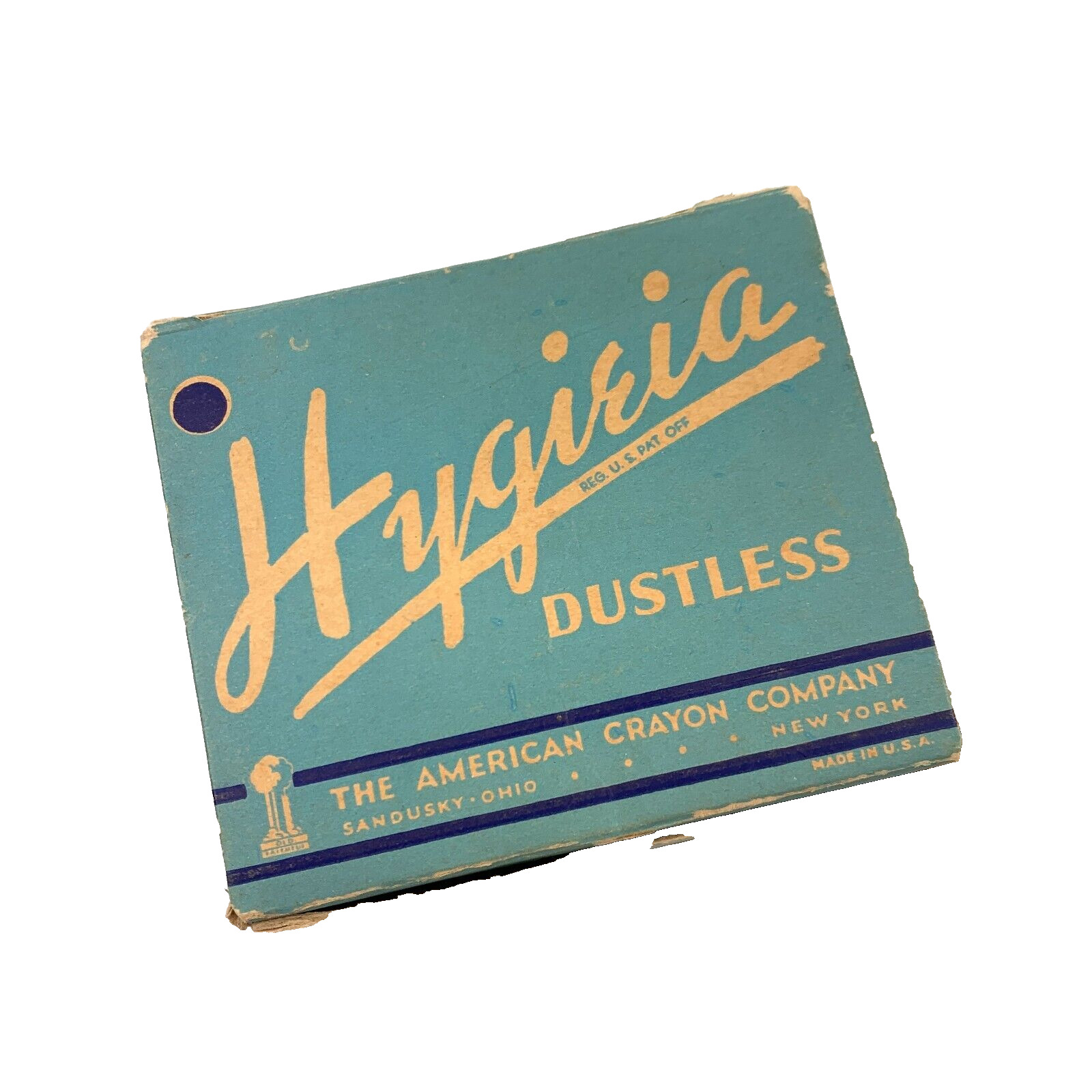 Vintage Hygieia Dustless Partial Box 95% Pure Levigated Chalk 8 Sticks
