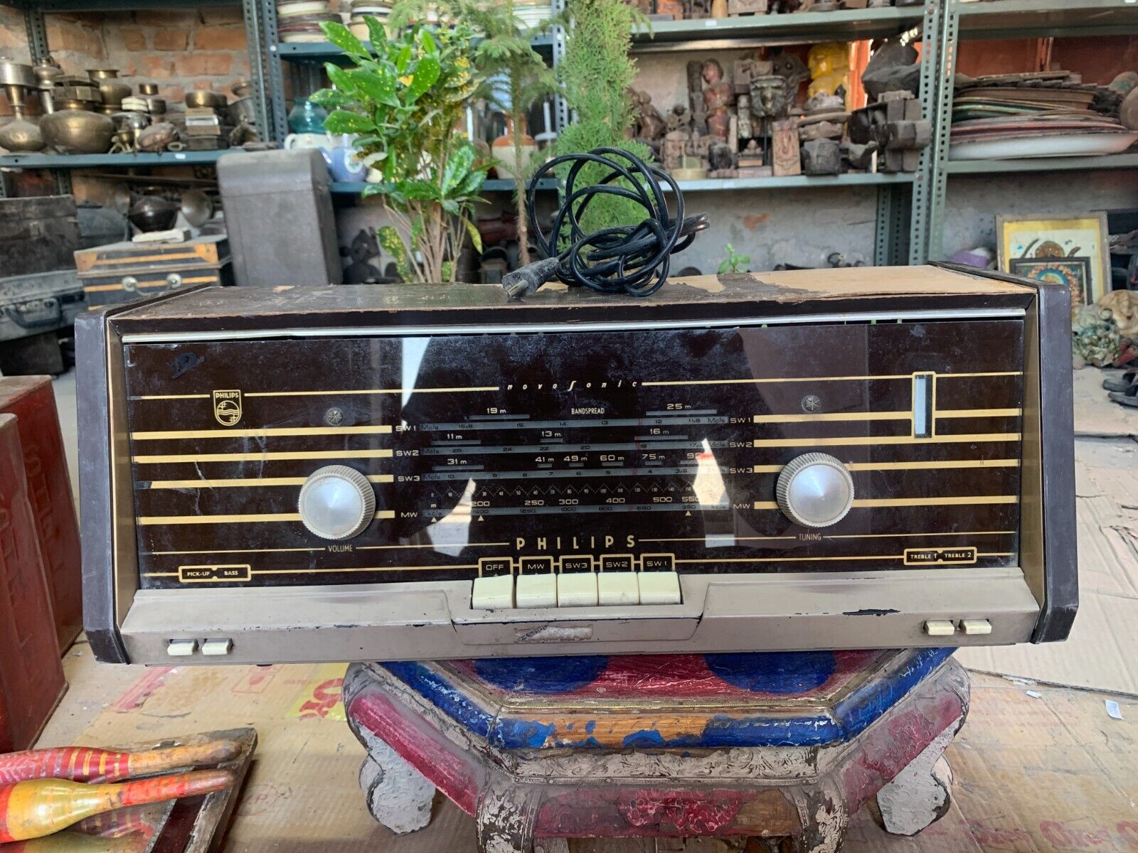 Collectible Old Philips NoVo sonic Valve Radio Amplifier Tuner Need Restoration