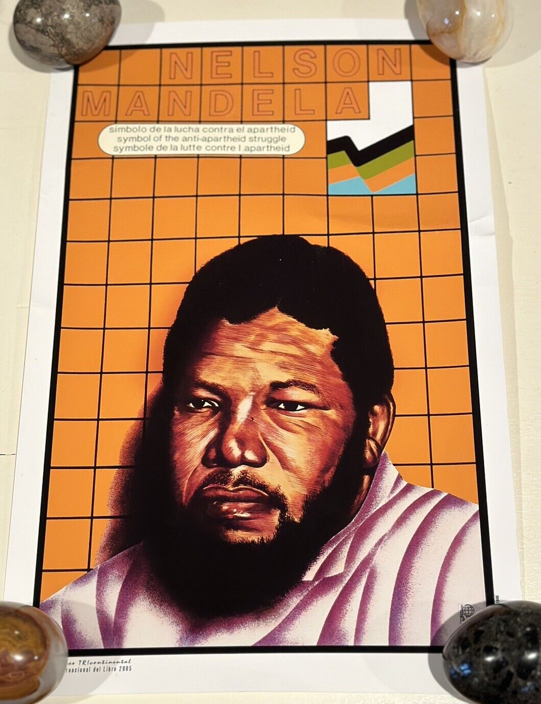 Nelson Mandela 1986 Political Poster, For Féria International del Libro 2005