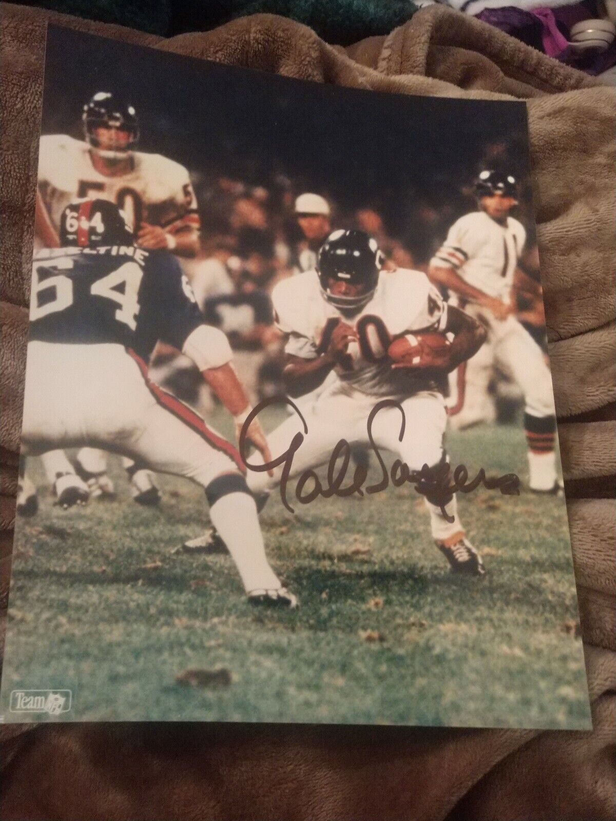 GALE SAYERS SIGNED 8X10 PHOTO CHICAGO BEARS RB HOF WALTER W/COA+PROOF RARE WOW