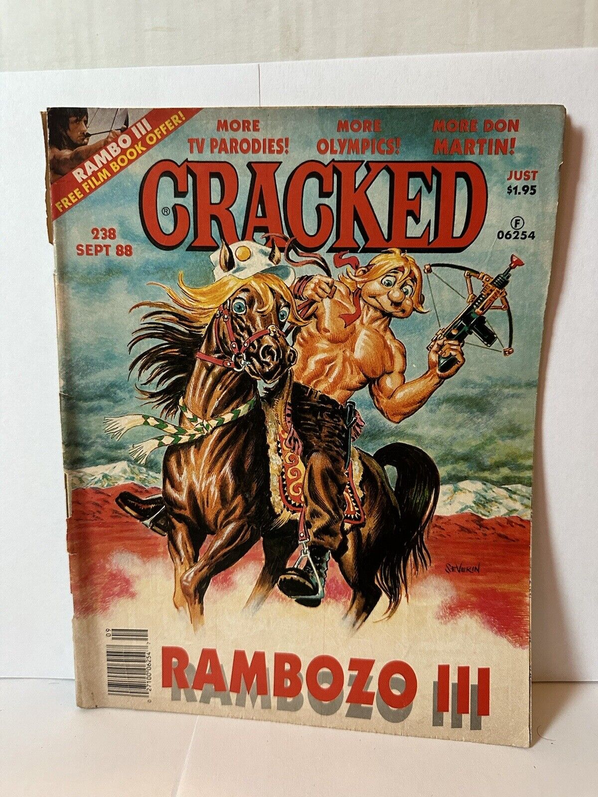 CRACKED MAGAZINE #238 SEPT 1988 RAMBO III FIRST BLOOD FILM PARODIES GI JOKE