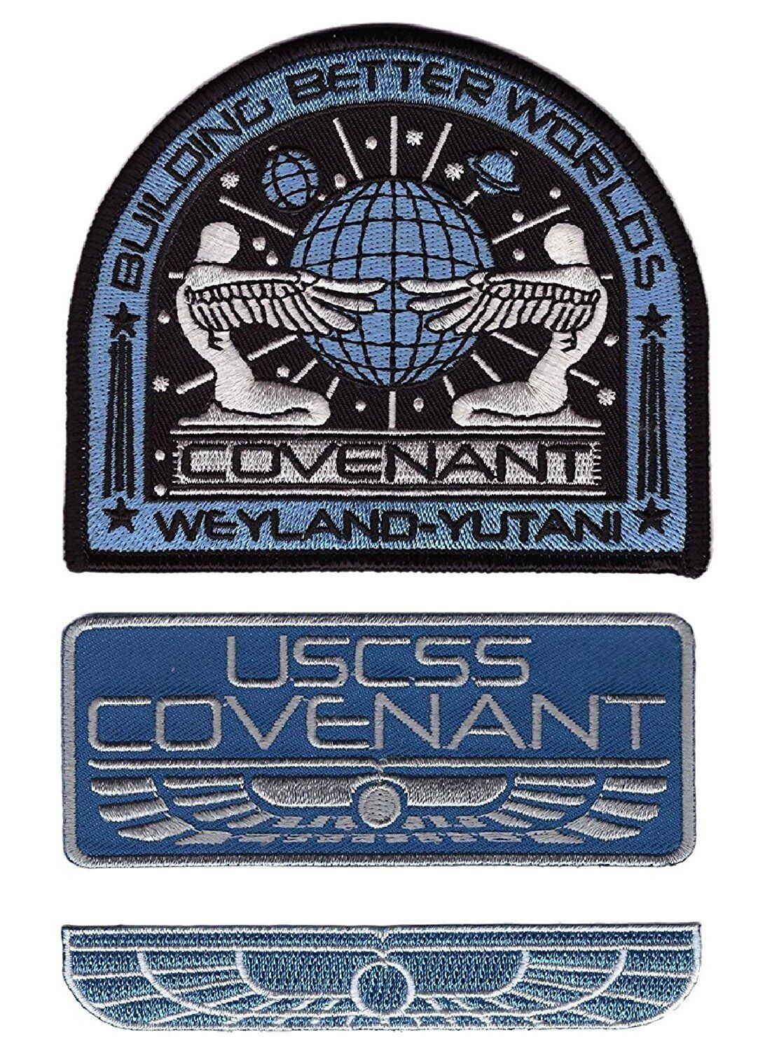 Alien Movie Covenant Weyland Corp Crew Uniform 3PC IRON ON Patch