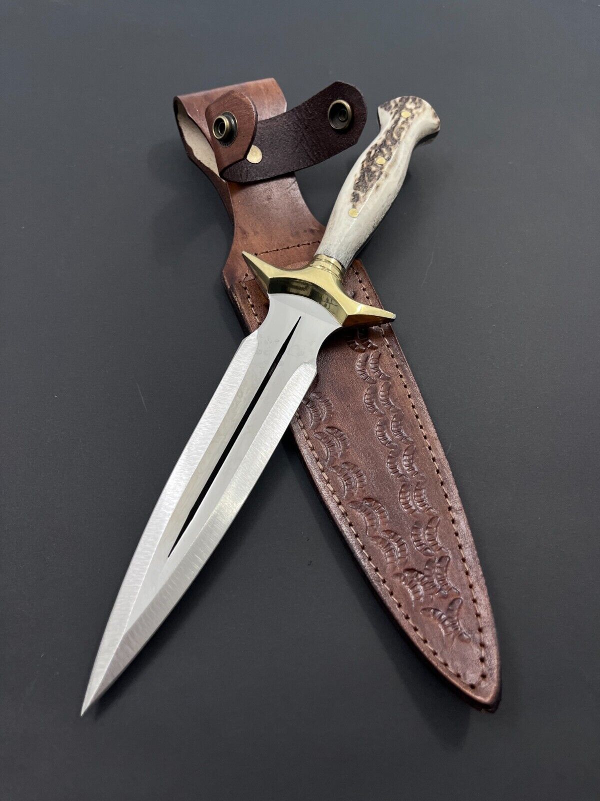 Deer Antler Dagger Knife Hunting Camping Outdoor Knives Gift for Men