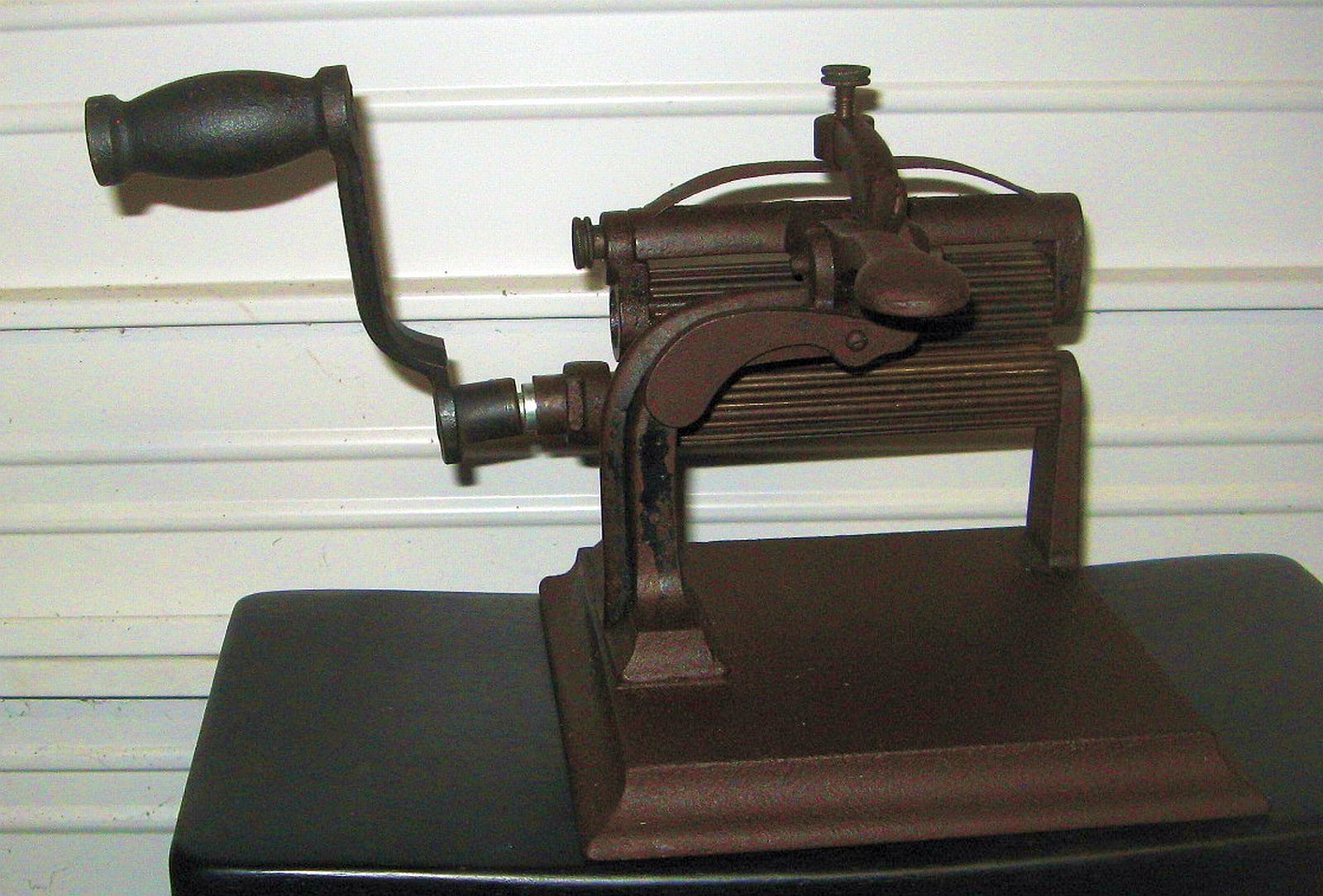 Antique Cast Iron and Brass Greenwood Crimper Fluter Crimping Machine 1866 Knox 