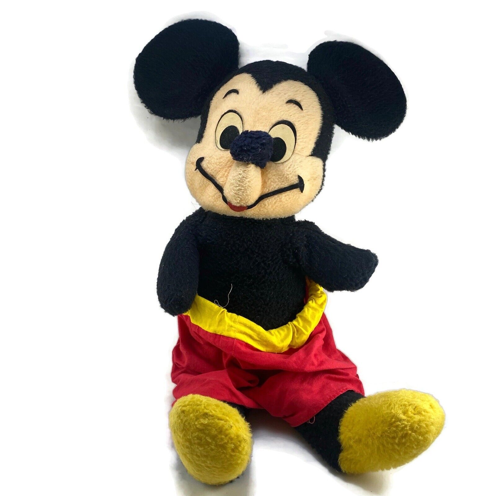 1950s Antique Walt Disney Mickey Mouse Plush Doll Rare Amazing Condition