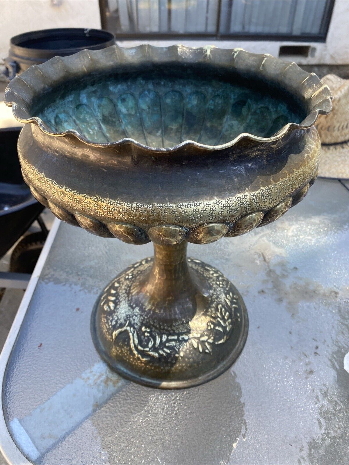 vintage art deco large urn Chalice 1930s. Large 13x11inches. Large. I