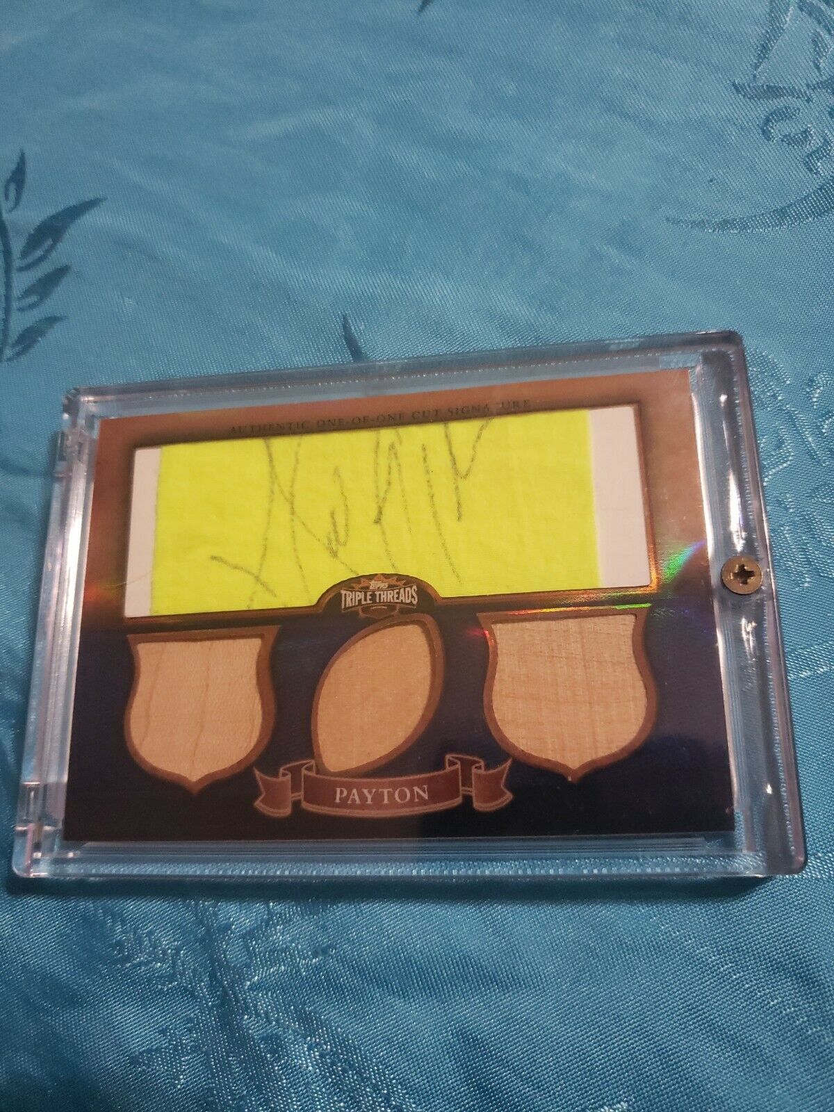 2010 topps walter payton 1/1 auto jersey and stadium seat .Holy Grail