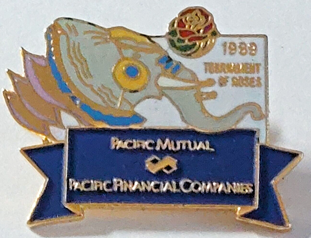 Rose Parade 1989 Pacific Mutual 100th TOR Lapel Pin (092023)