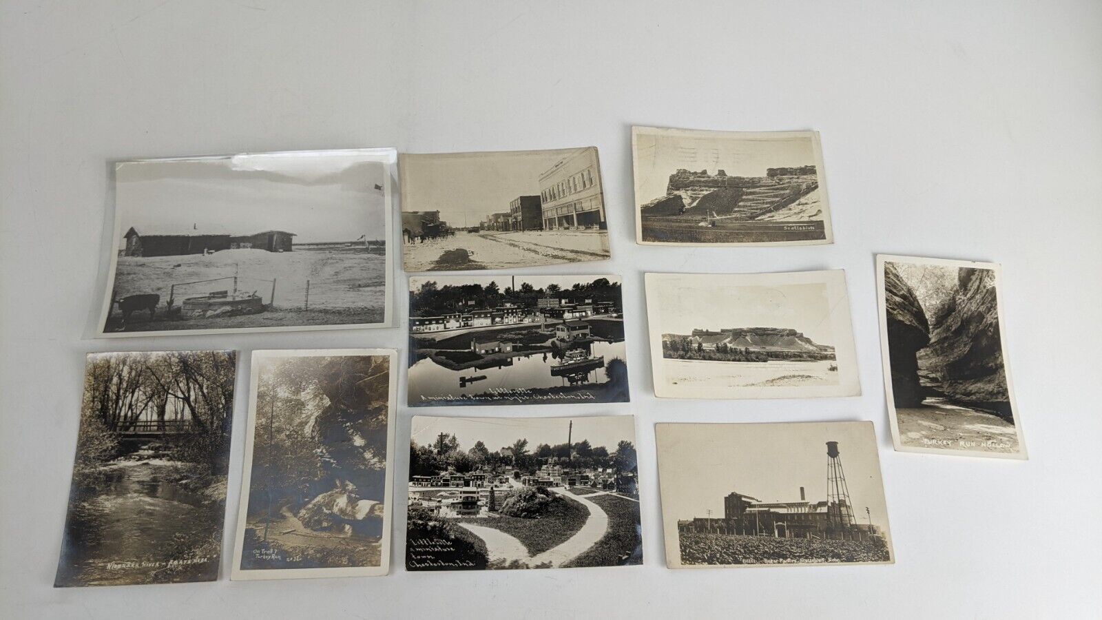 Vintage Real Photo Postcards Ephemera 1910s 1920s 1930s Black White Landscapes