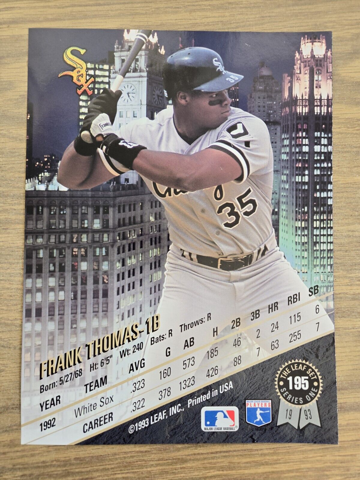 1993 Leaf FRANK THOMAS Vintage Print NSCC Ad MLB Baseball Cards Promo White Sox 
