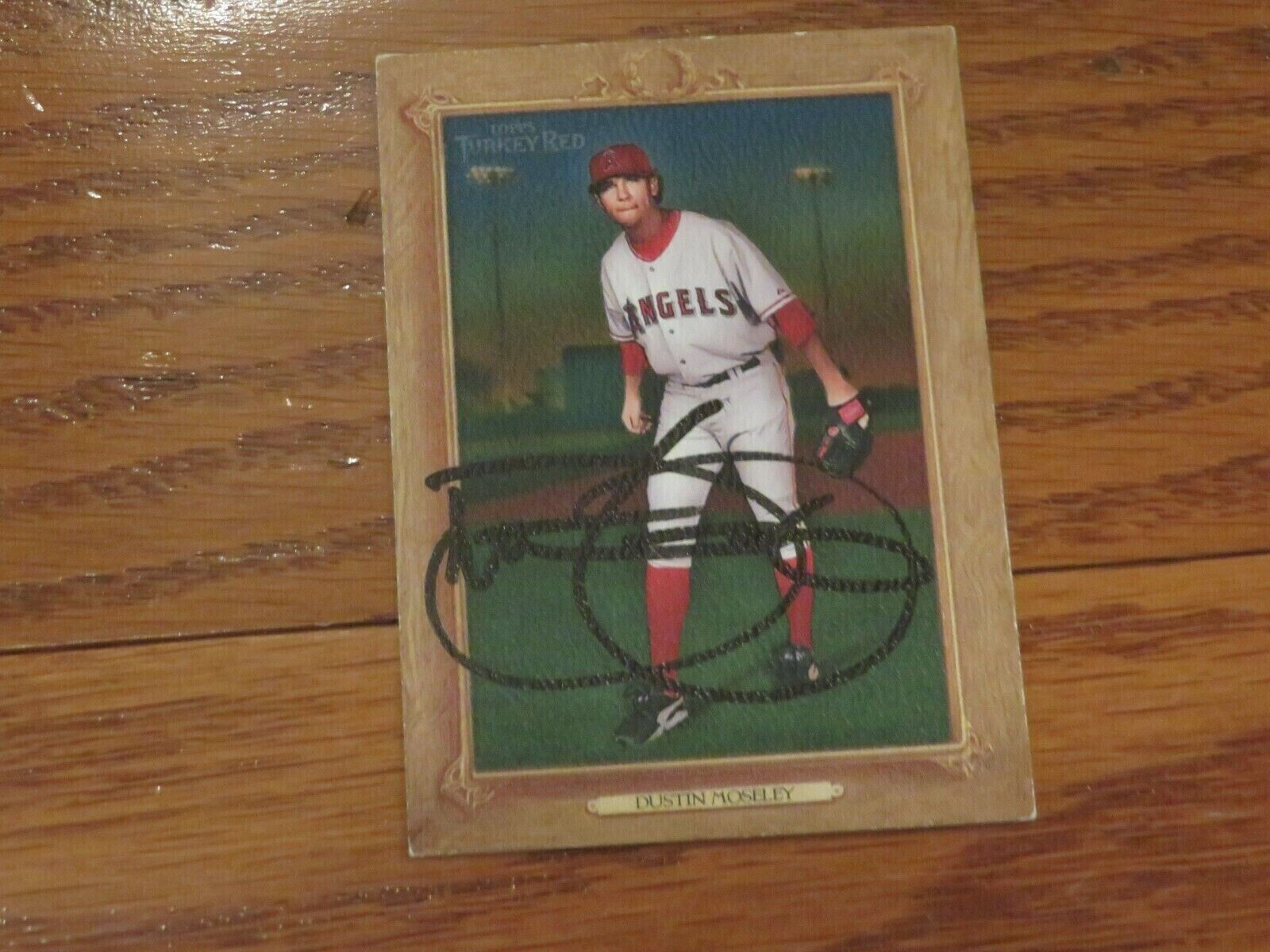Dustin Moseley Autographed Hand Signed Card Los Angeles Angels Topps