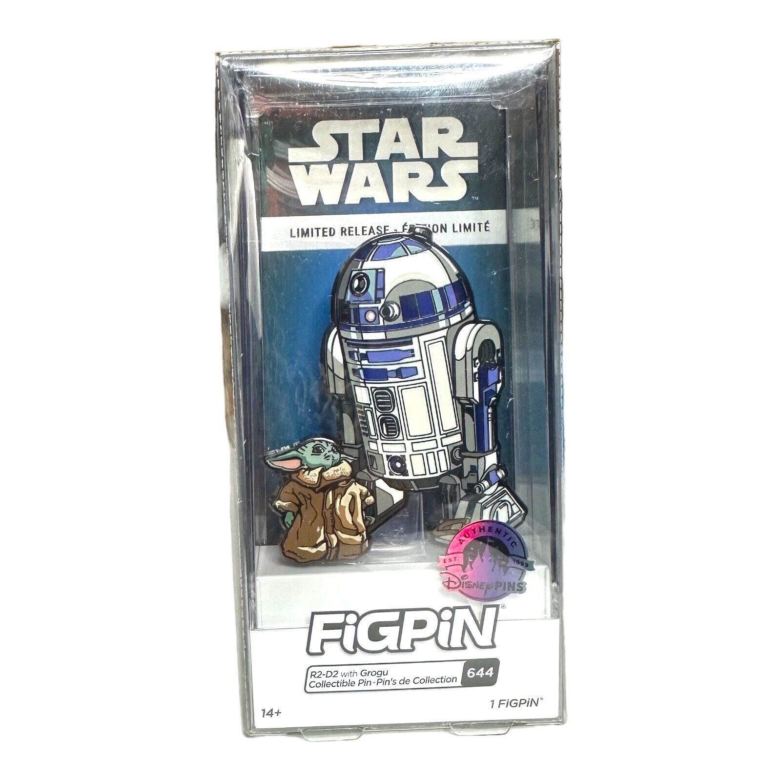 NEW Disney Parks 2022 FIGPIN #644 Star Wars R2-D2 with Grogu Pin Limited Release