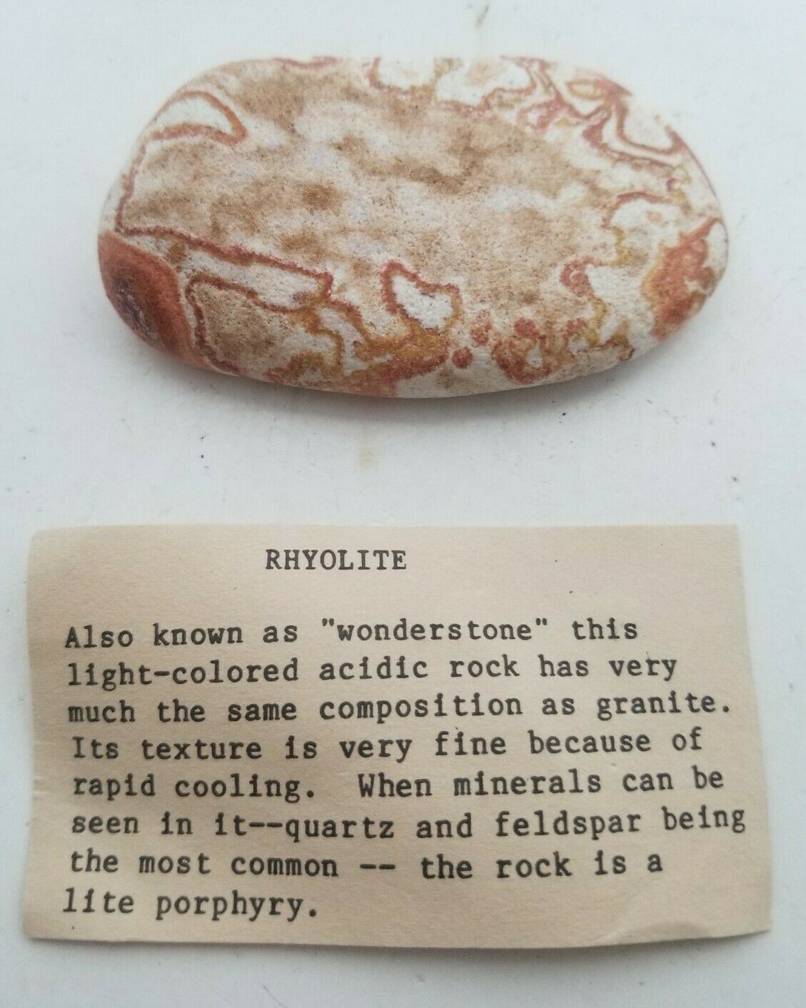 Rhyolite Stone Raw Natural Mineral Specimen Nevada Wonderstone