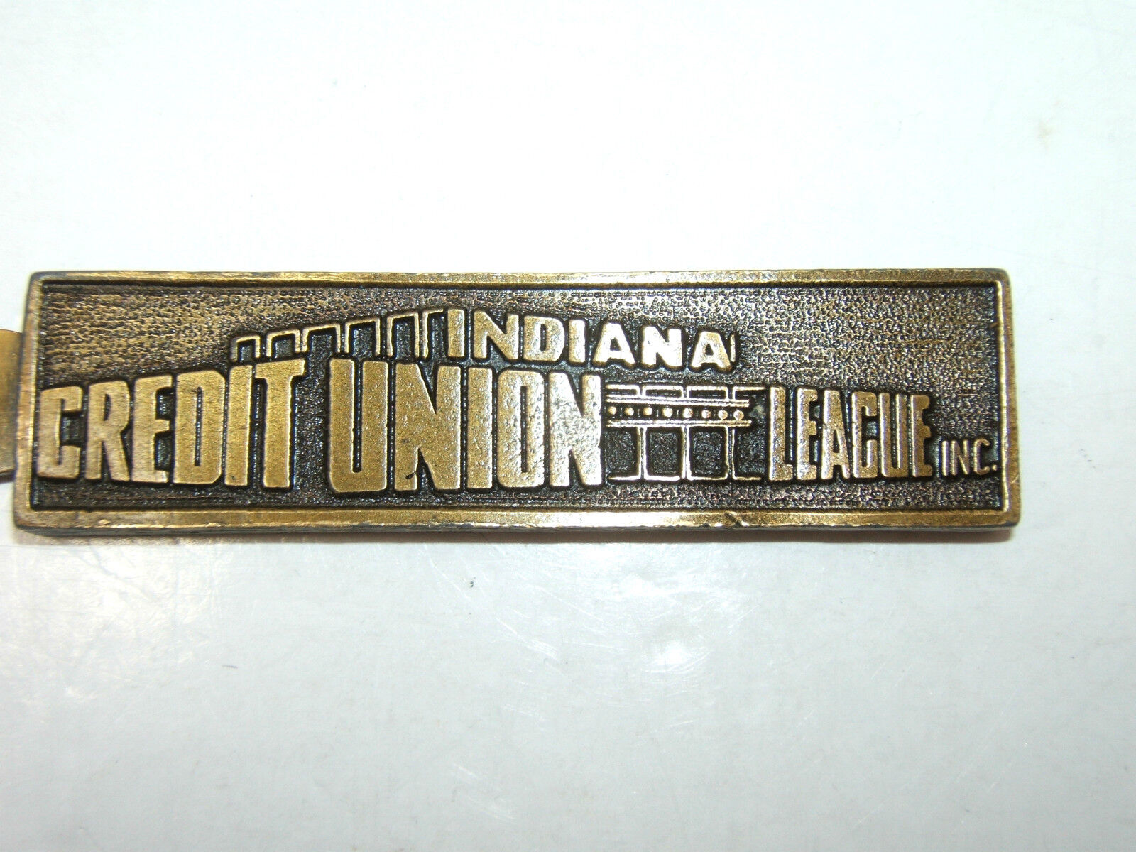 Vintage Bronze Adv   INDIANA CREDIT UNION LEAGUE   Letter Opener