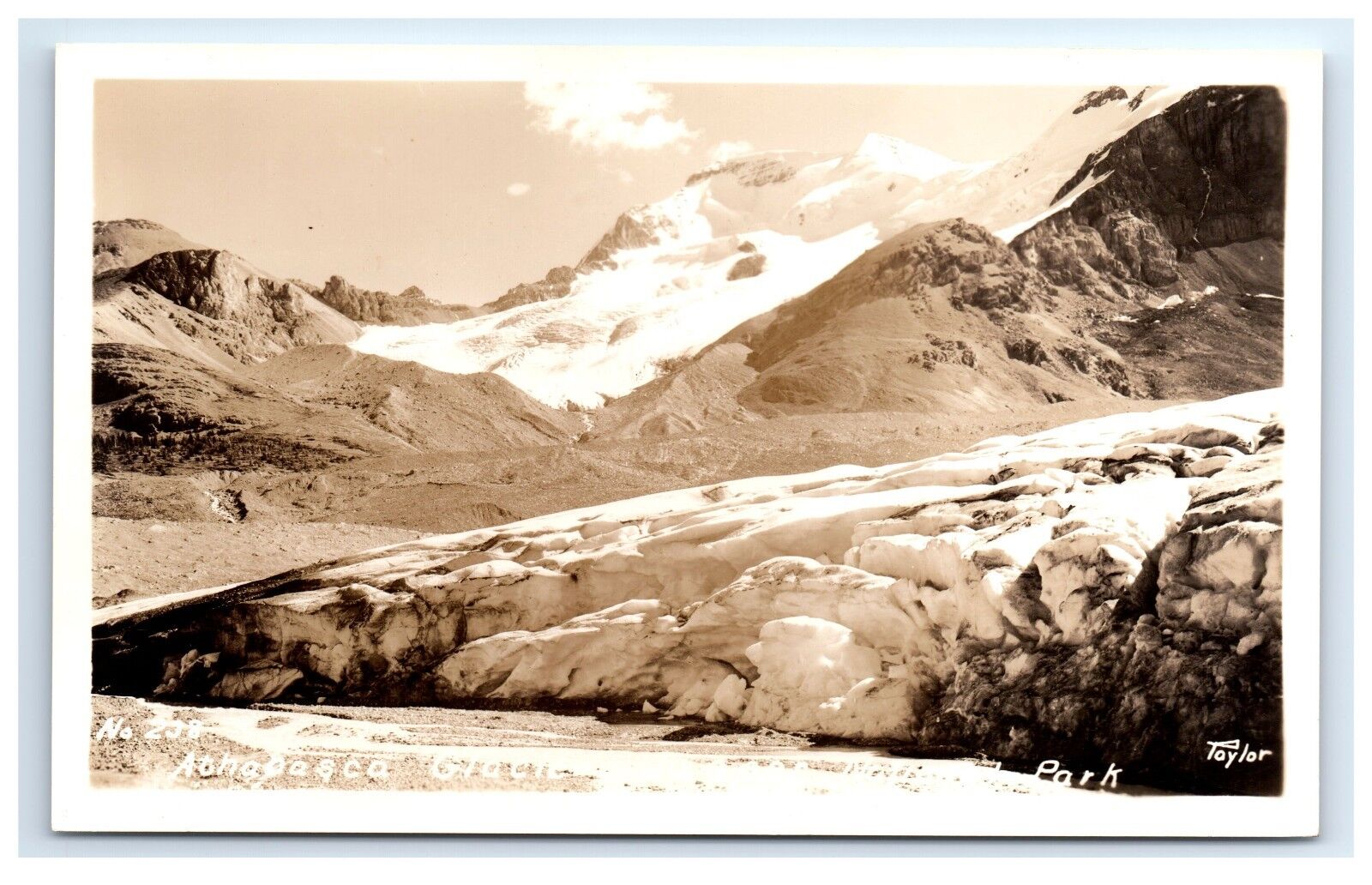 Postcard Athabasca Glacier, Jasper National Park, Canada VELOX 1907-1914 RPPC D3
