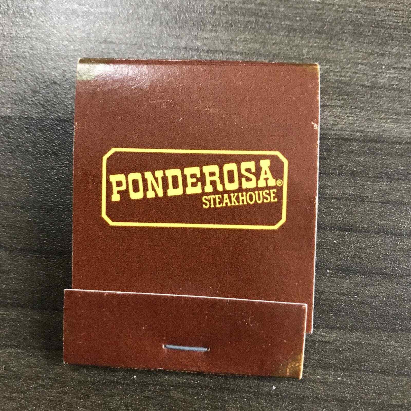 Vintage Matchbook Ponderosa Restaurant