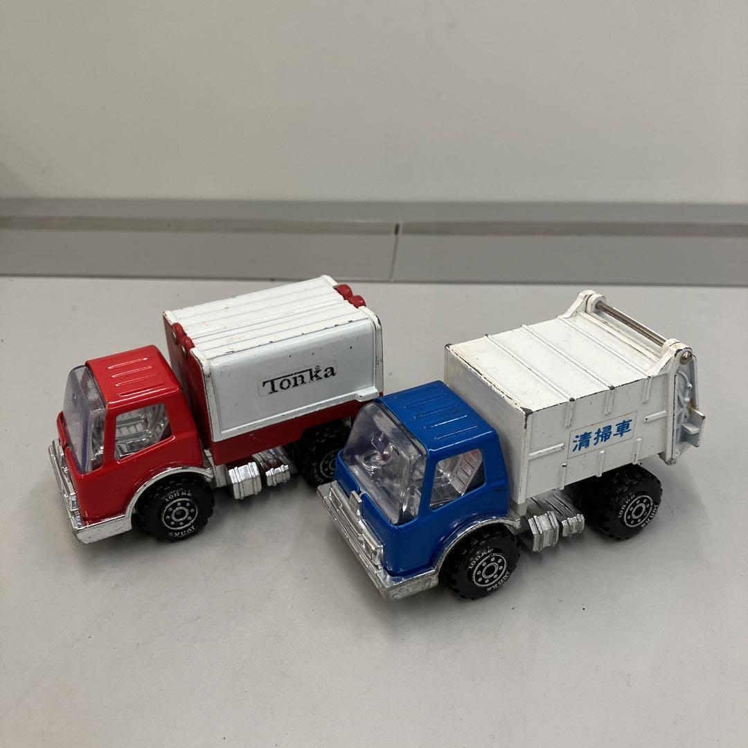 Tonka Cleaning Truck Red Blue Working Car Set Of 2 Bulk Sold Retro