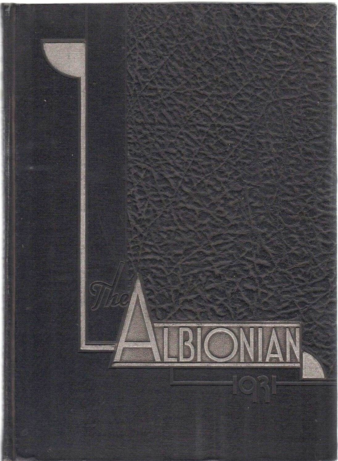 Original 1931 Albion College Yearbook-Michigan-The Albionian 