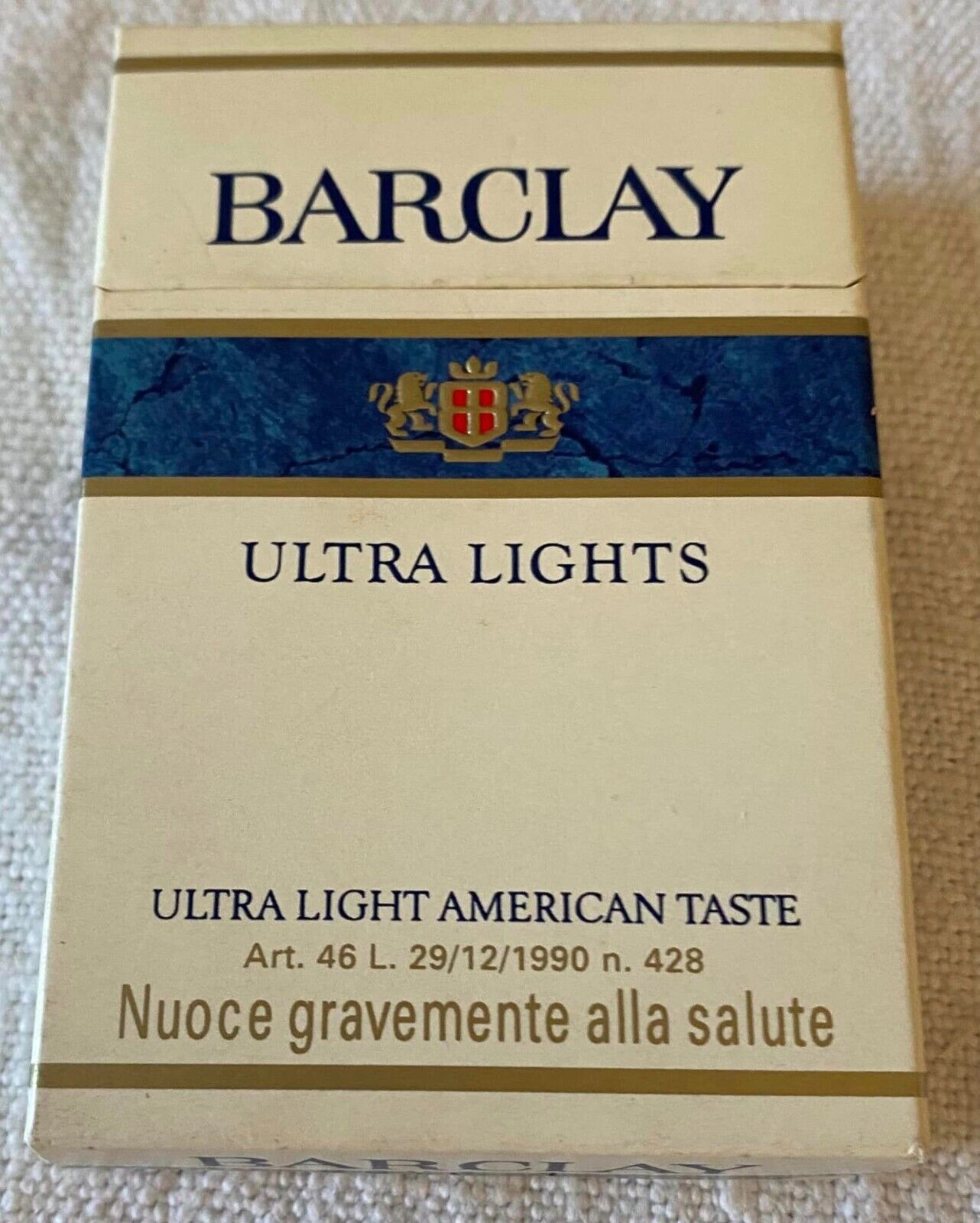 Vintage Barclay Ultra Lights Filters Cigarette Cigarettes Cigarette Paper Box