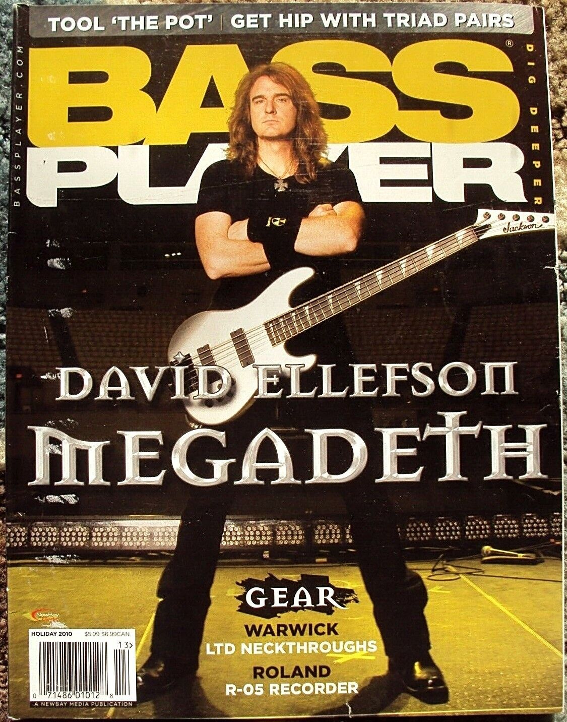 BASS PLAYER Magazine Holiday 2010 Dave Ellefson Megadeth Tool  