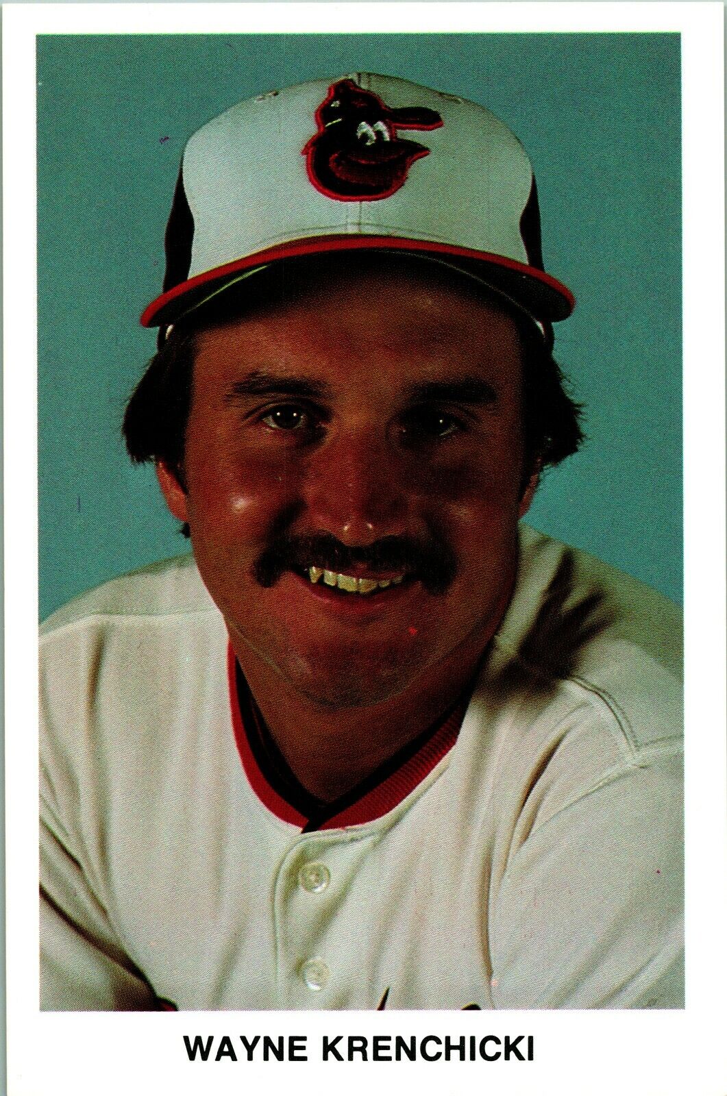 Wayne Krenchicki 1980s Baltimore Orioles Team Issued UNP Chrome Postcard 