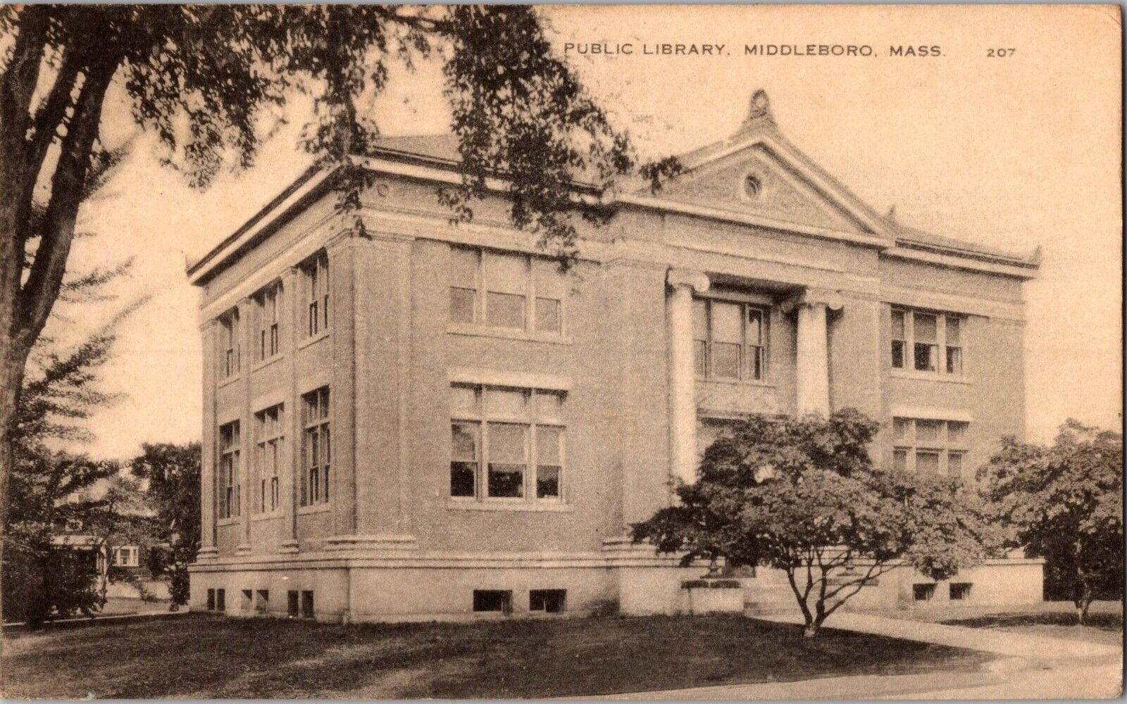 c 1915 Middleboro, Massachusetts Public Library Vintage Postcard
