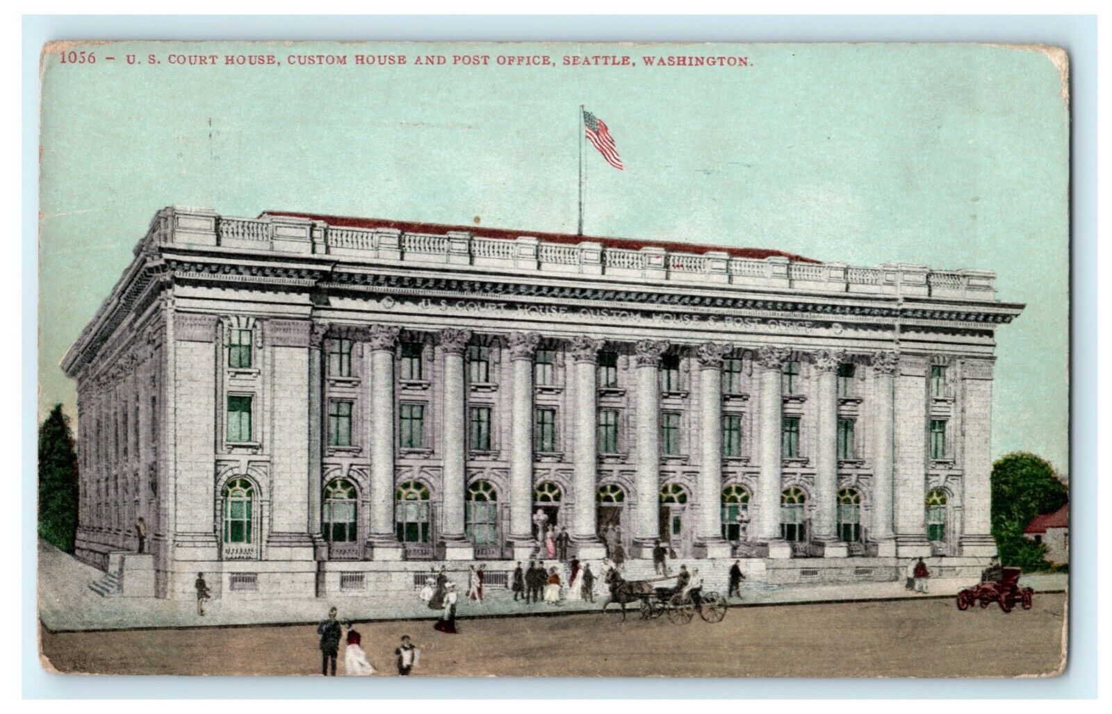 US Court House Custom Post Office Seattle Washington 1909 World\'s Fair Postcard