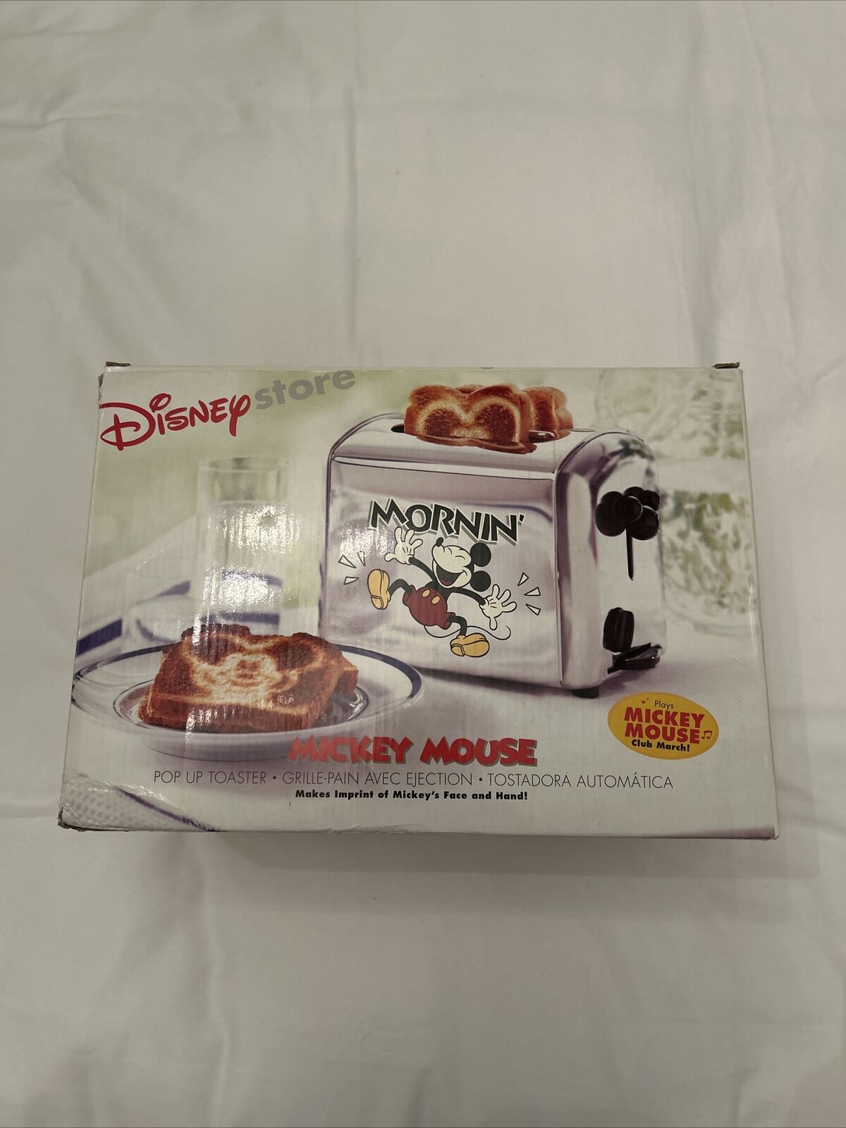 Disney Mickey Mouse Toaster Mornin’ Silver Chrome Pop Up Vintage VillaWare NEW