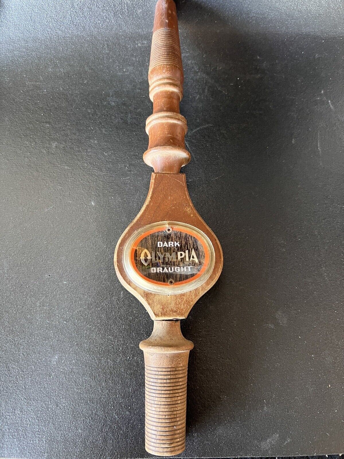 Vintage Beer Tap Handle - Olympia - Draught- Wooden - 15”