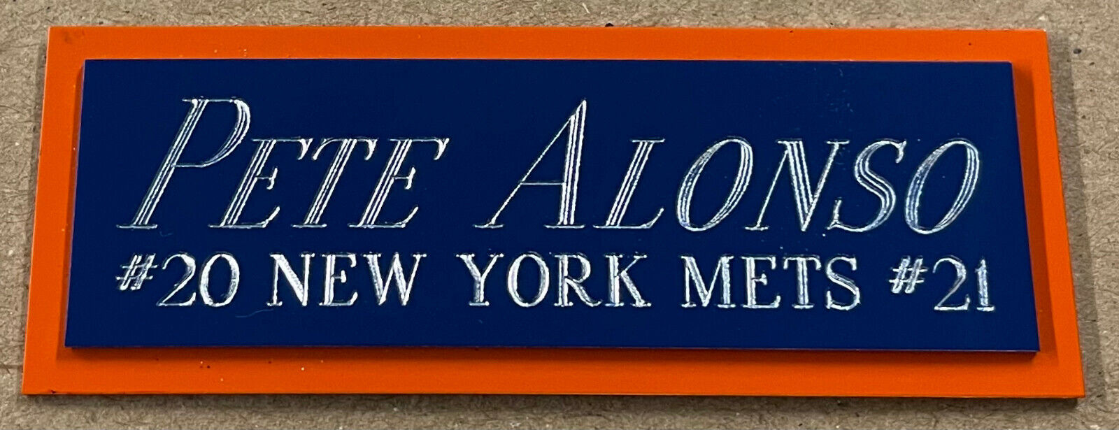 PETE ALONSO NY METS NAMEPLATE FOR AUTOGRAPHED Signed Baseball Display CUBE CASE