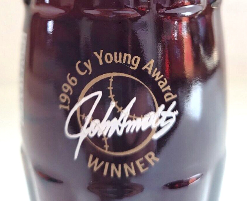Vintage Glass Braves John Smoltz 8floz Coca-Cola Bottle, Baseball, MLB