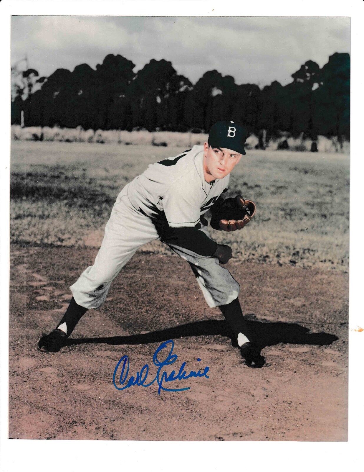 Carl Erskine Signed Autograph 8x10 Photo Brooklyn Dodgers 