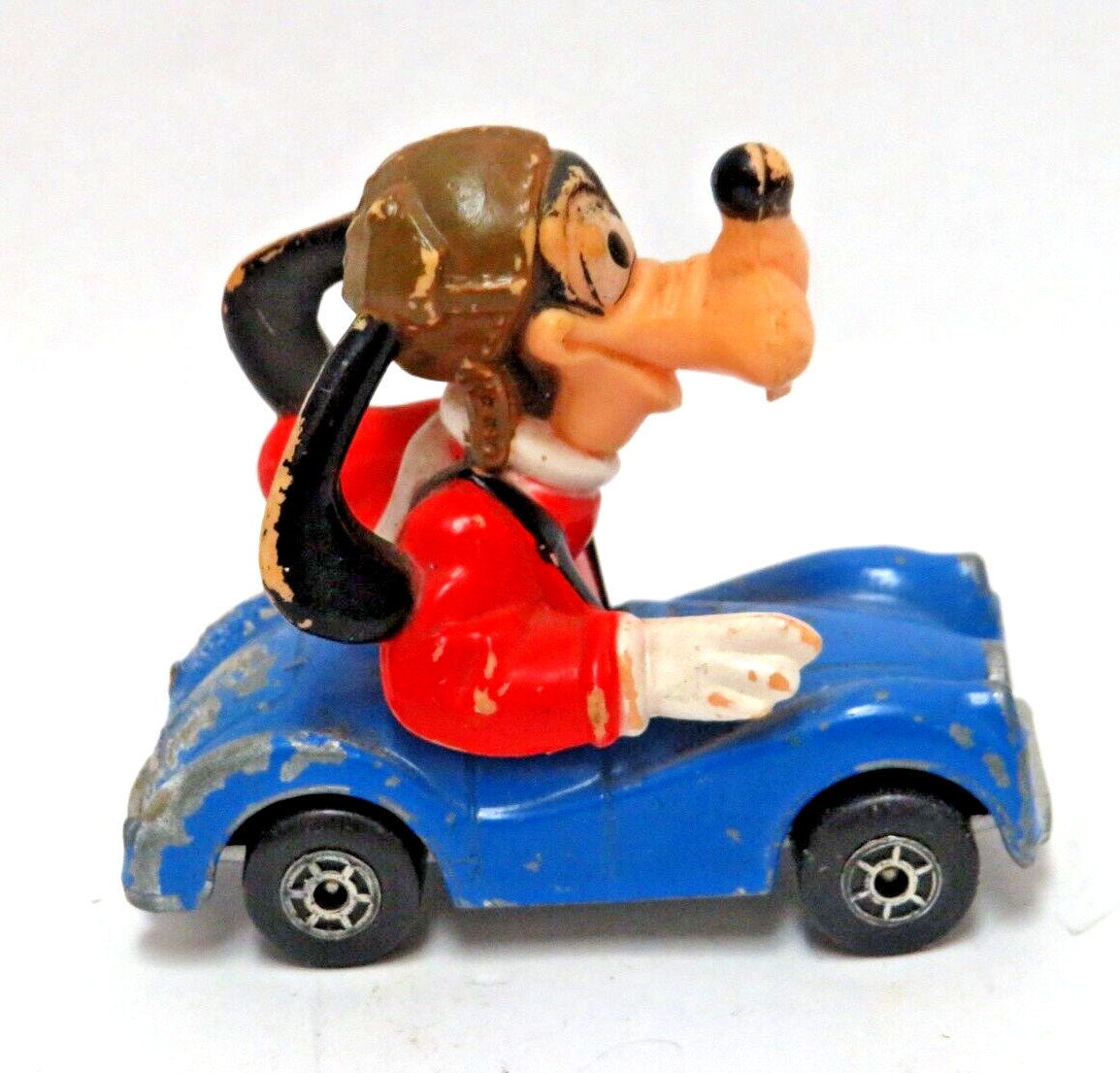 1979 Matchbox Disney Series #9 Goofy in A Die Cast Blue Car Lesney Prod. Used